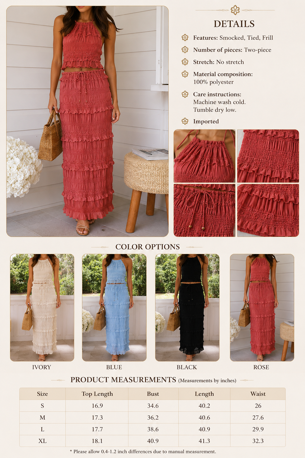 Catalina Dress- Sleeveless Top and Maxi Skirt Set