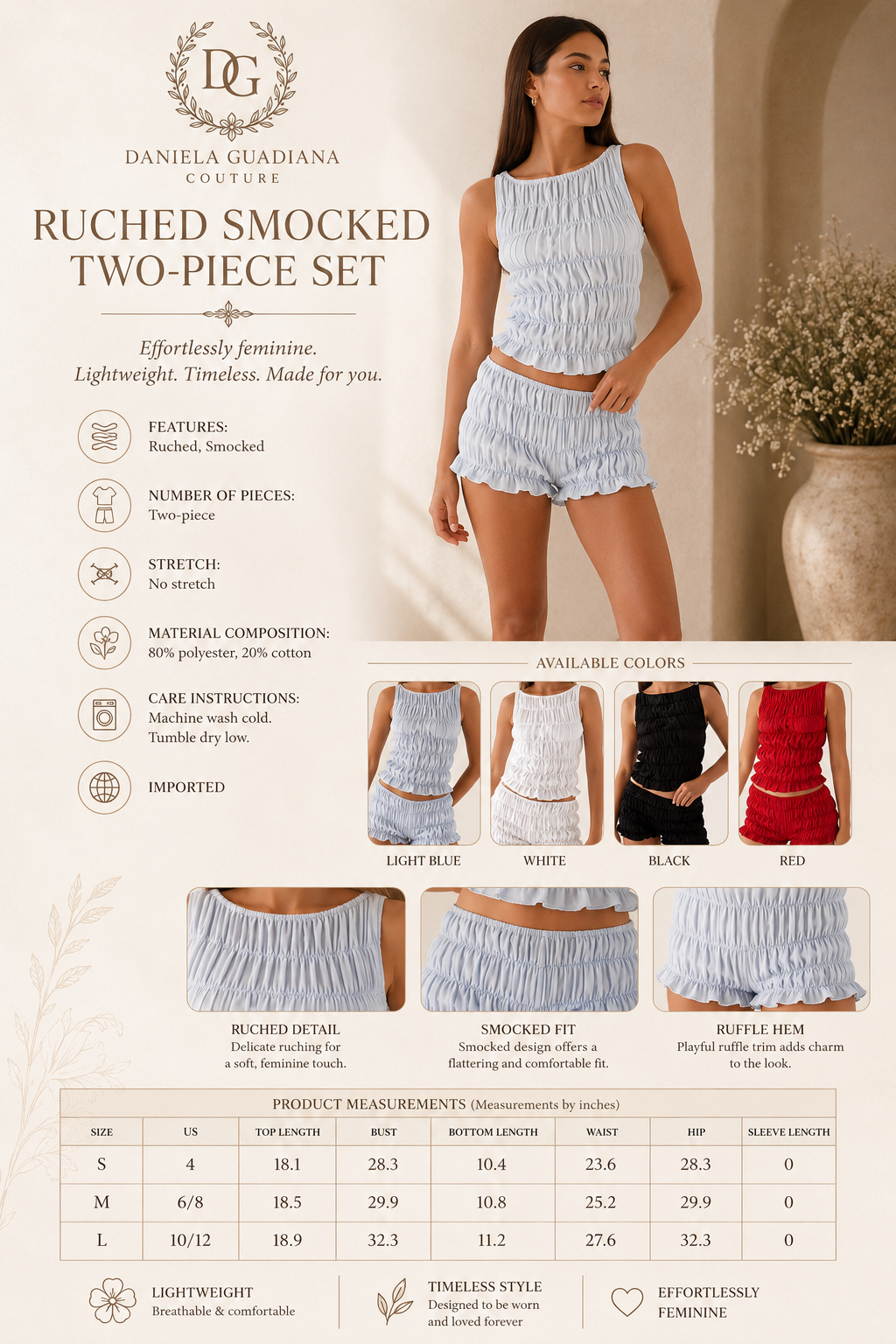 Solana Set- Ruched Texture Tank and Shorts Two-Piece Set