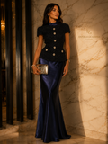 La Duquesa- Tweed Jacket and Satin Skirt Set